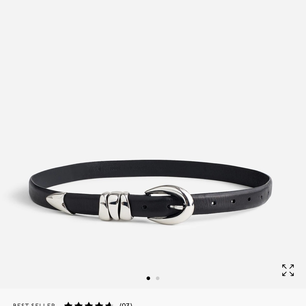 Madewell triple metal keeper belt